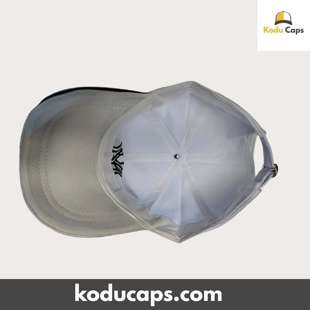 Classic NY Logo(Stacked Middle) Baseball Cap - Embroidered Logo with Contrast Piping Trim - Image 6