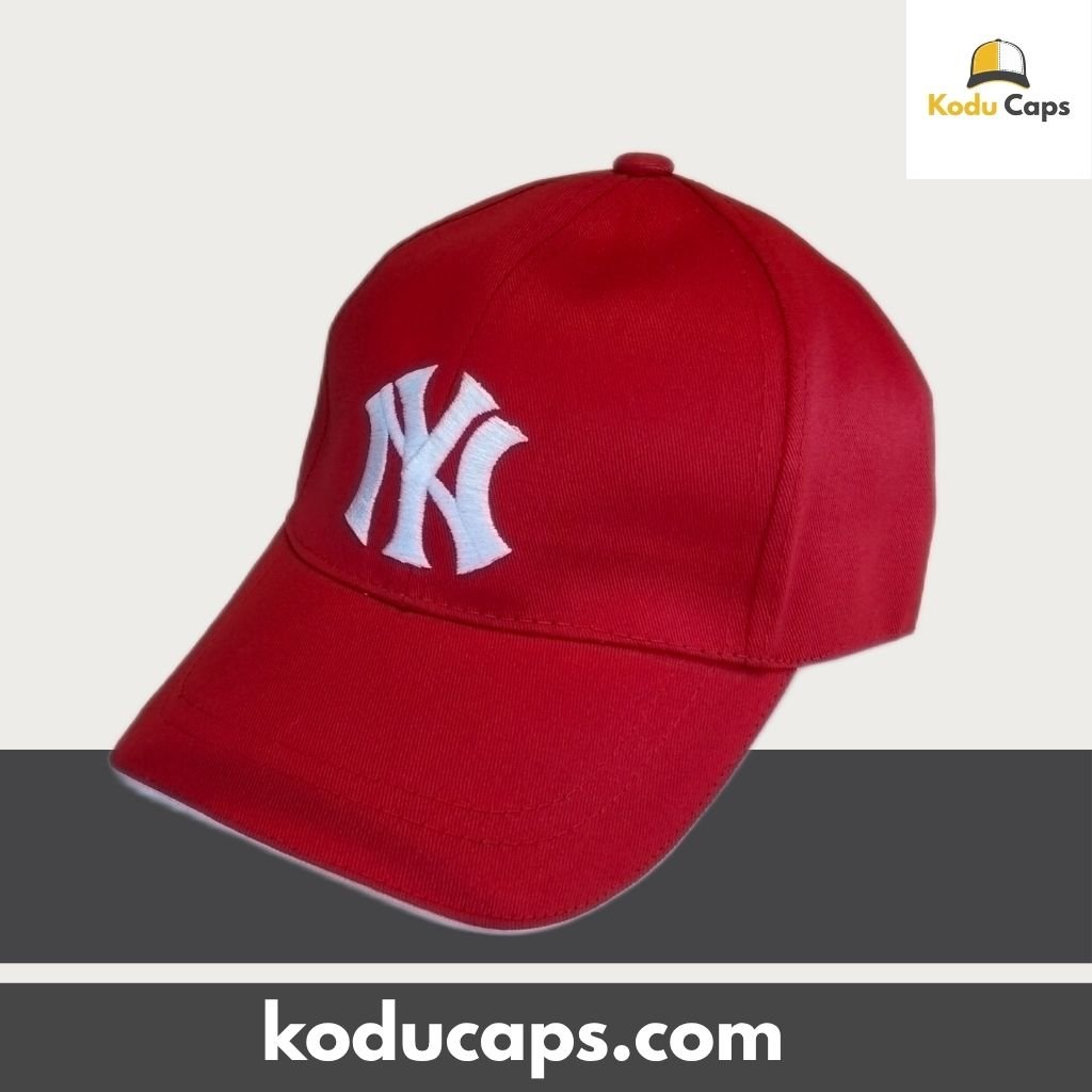 Classic NY Logo(Stacked Middle) Baseball Cap - Embroidered Logo with Contrast Piping Trim - Image 7