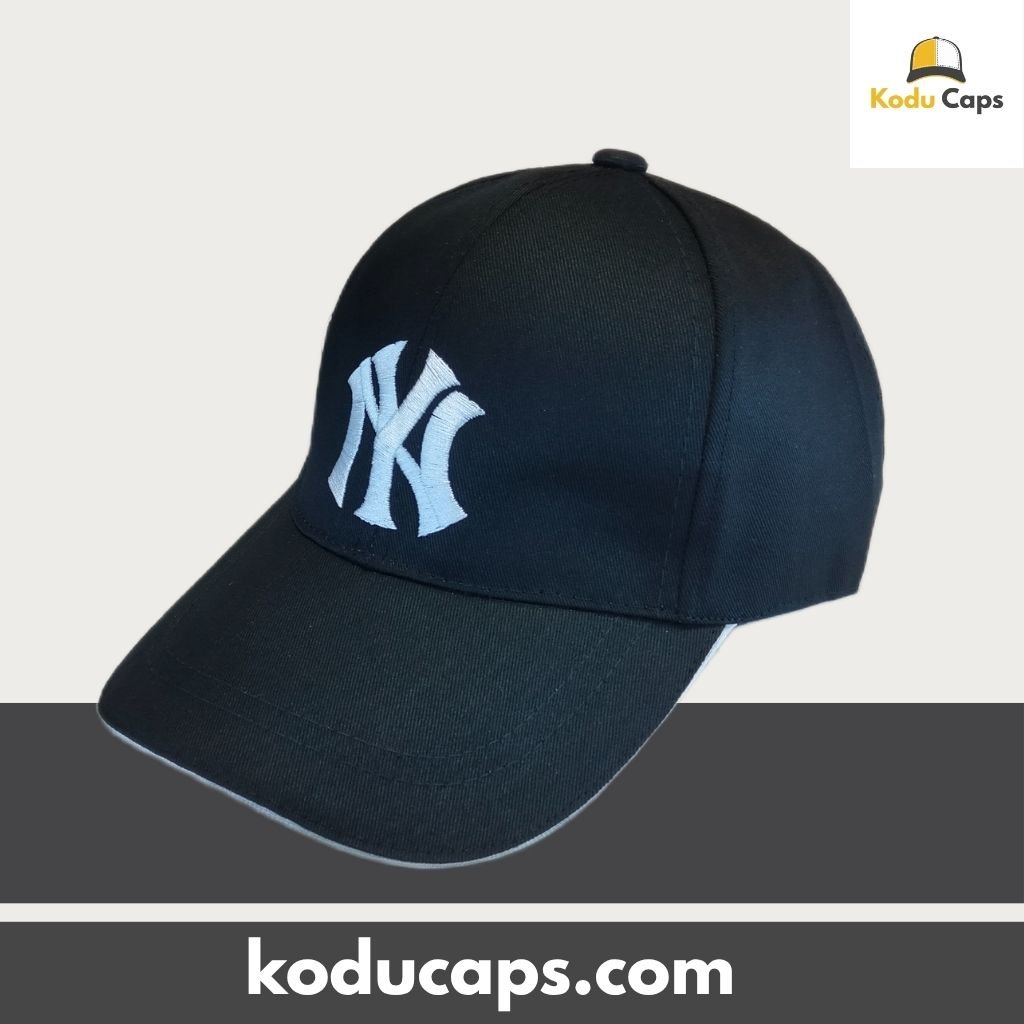 Classic NY Logo(Stacked Middle) Baseball Cap - Embroidered Logo with Contrast Piping Trim - Image 10