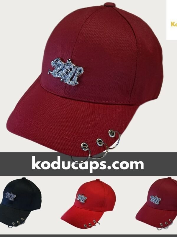Edgy Dragon Embellished Adjustable Baseball Cap with Piercing Rings