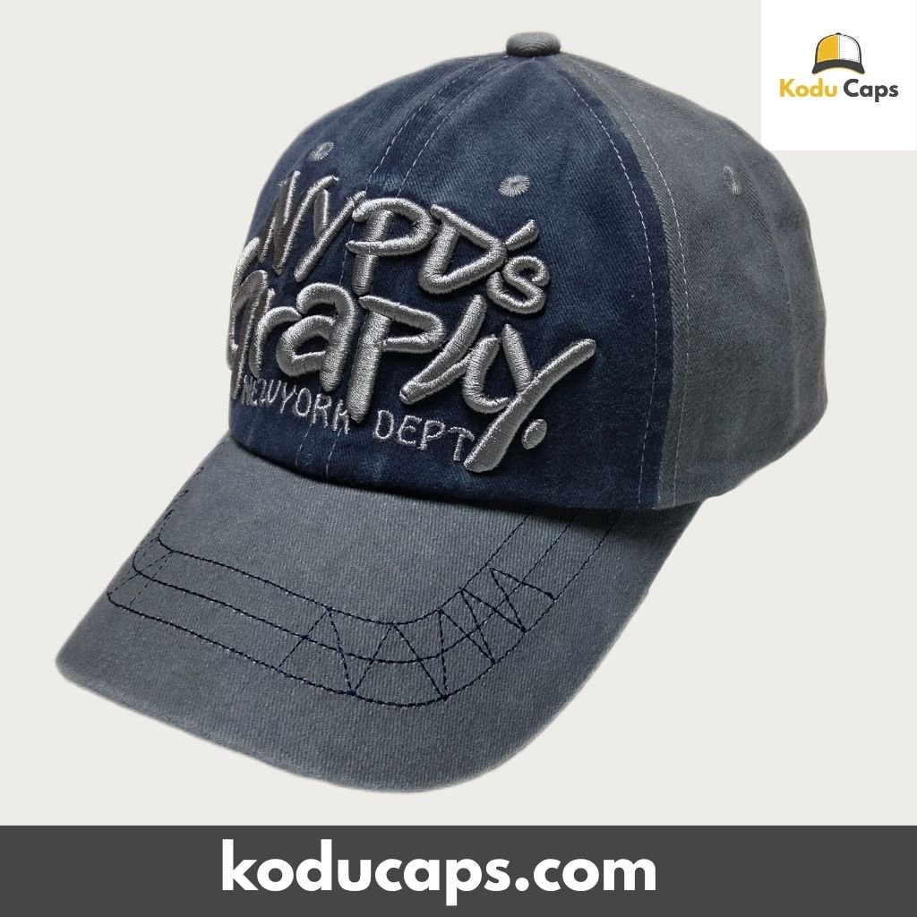 Two-Tone Vintage Washed Adjustable Dad Cap - NYPD's Graphy NEWYORK DEPT - Image 8
