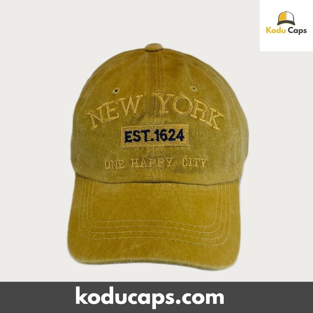 Vintage Washed Adjustable Baseball Cap - New York City Est. 1624 - Image 5