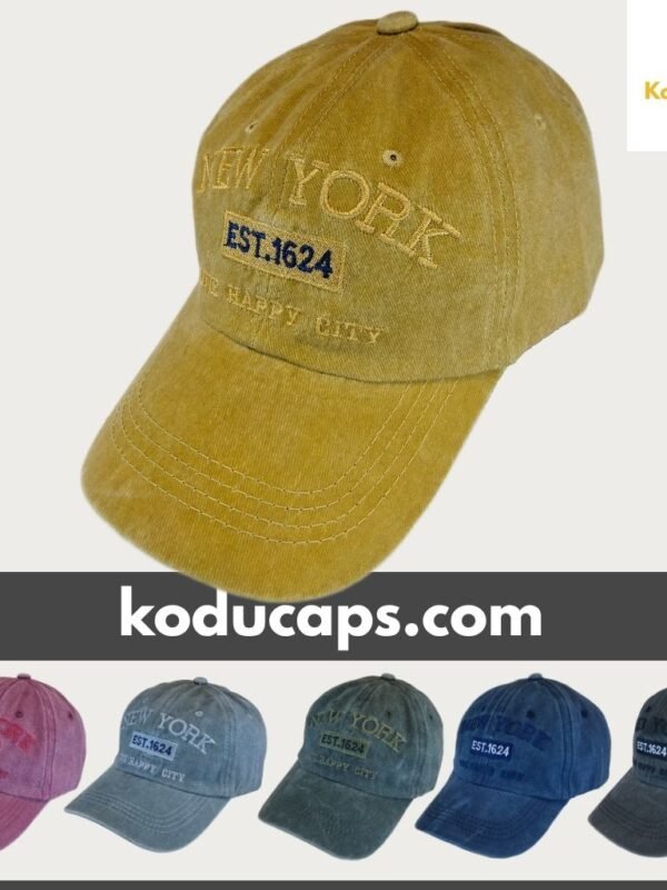 Vintage Washed Adjustable Baseball Cap - New York City Est. 1624