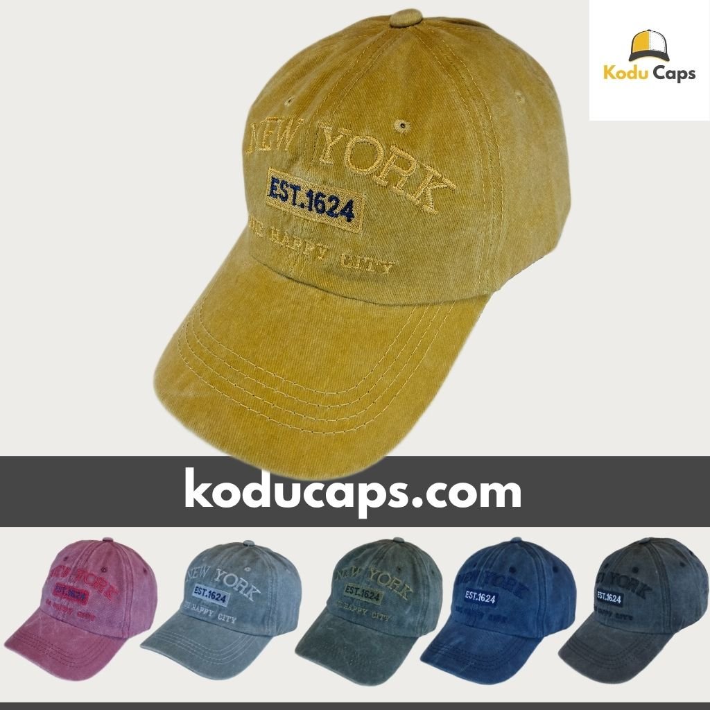 Vintage Washed Adjustable Baseball Cap - New York City Est. 1624