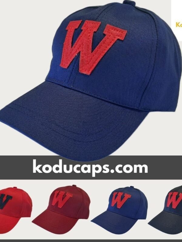 'W' Baseball Cap Normal - Pristine Appliqué Letter Adjustable Hat